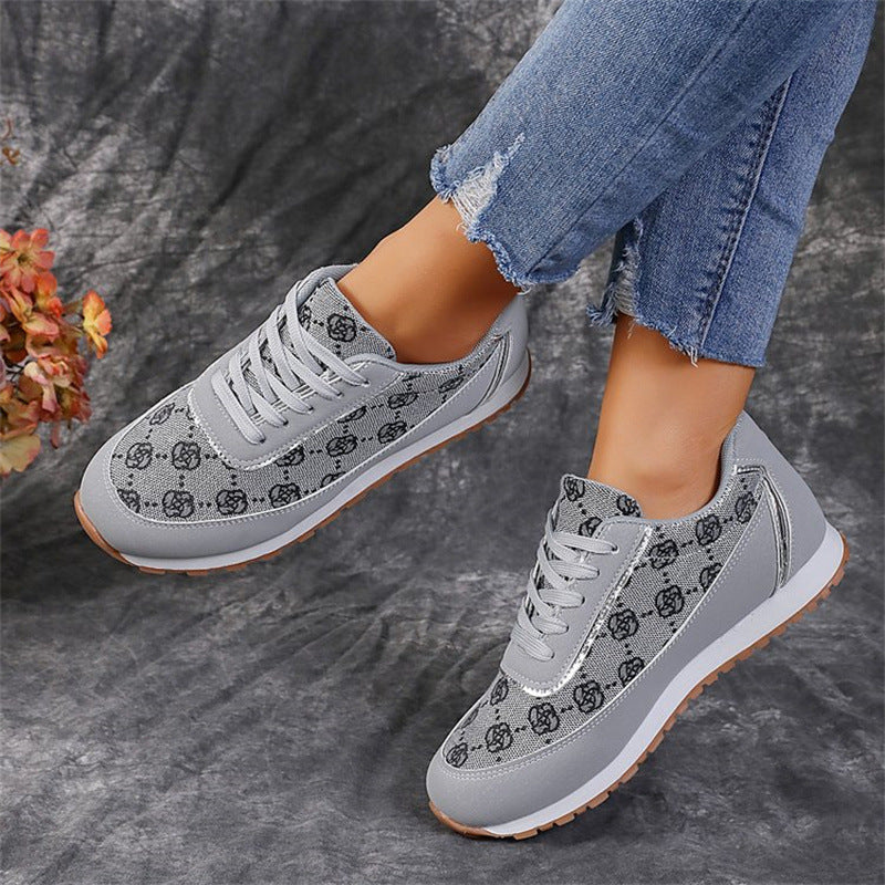 Floral Print Sneakers - Lightweight