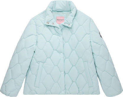 Girls Coat, Faux Fur Hooded Winter Jacket, Warm Padded Parka Hoodie, Kids Heavyweight Winter Coat