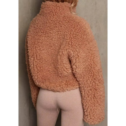 Autumn Winter Faux Fur Coat Women 2026 Casual Warm Soft Zipper Fur Short Jacket Plush Overcoat Pocket Teddy Coat Female Jacket