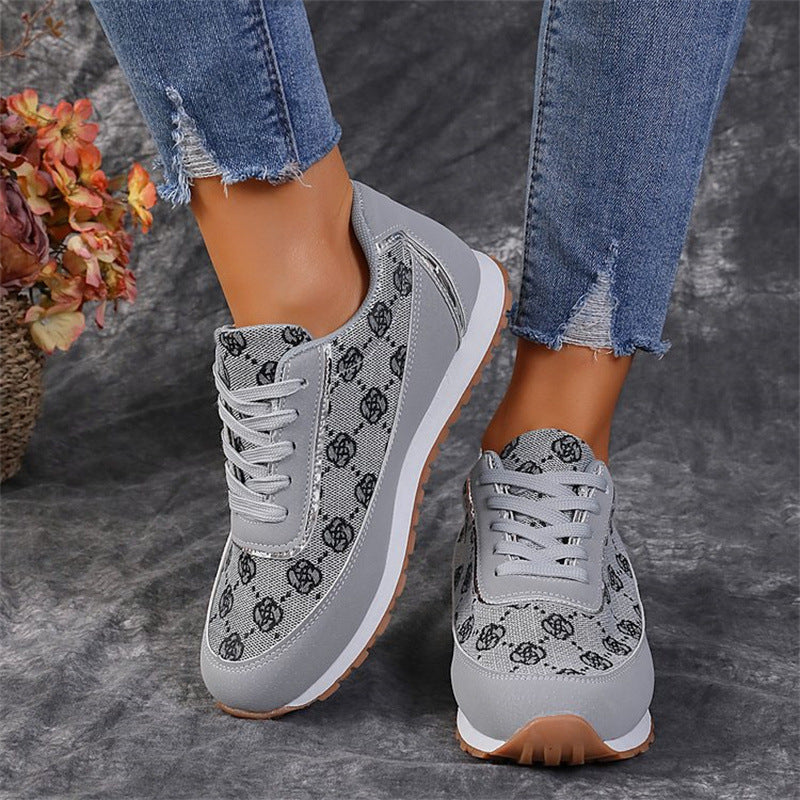 Floral Print Sneakers - Lightweight